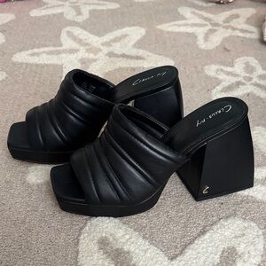 Circus by Sam Edelman platform chunky mules black 7 1/2